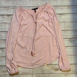 White House Black Market Pink blouse size 10